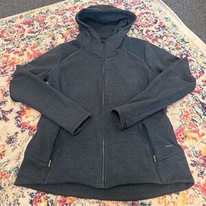 Athleta Women's Gray Stronger Full Zip Up Hoodie Sweatshirt Size XL